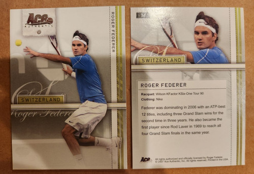 Roger Federer #34 2007 Ace Authentic Straight Sets card