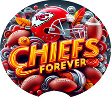 NFL Kansas City Chiefs Football Coaster Set of 4 