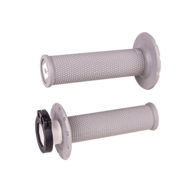ODI V2 Lock-On NO WAFFLE Grips 2&4 Stroke GREY MX Motocross USA Made SOFT 7/8''