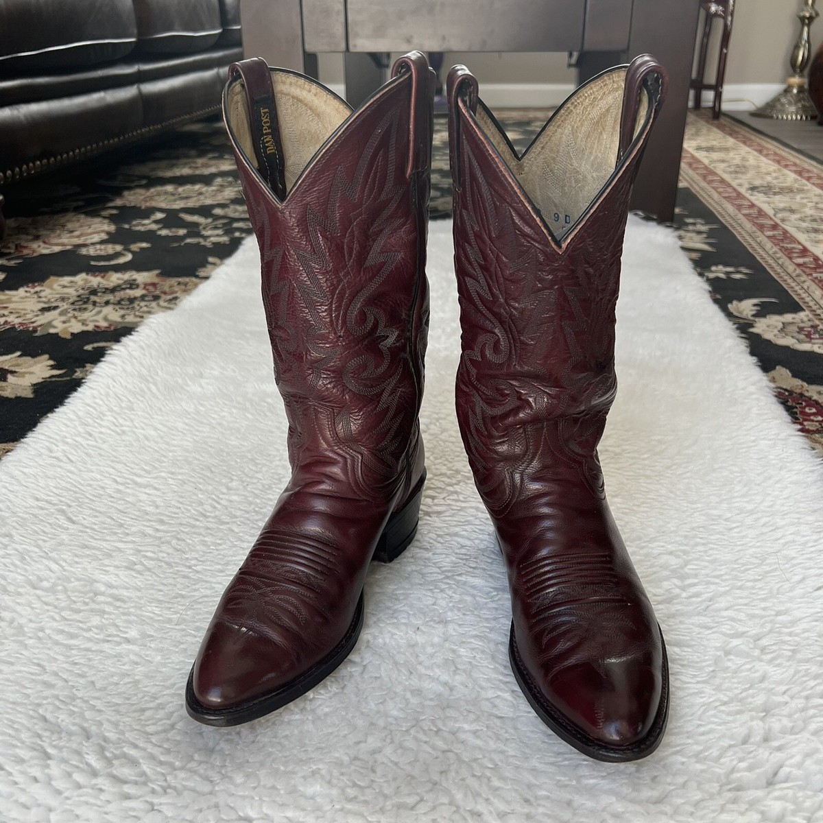 Dan Post Brown Leather Cowboy Boots Men’s 9 D Vintage Dan Post Men main image 4