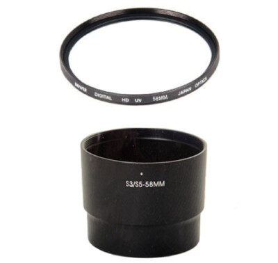 Bower UV Filter WithTube adapter for Canon PowerShot S5 IS S3 IS S2 IS