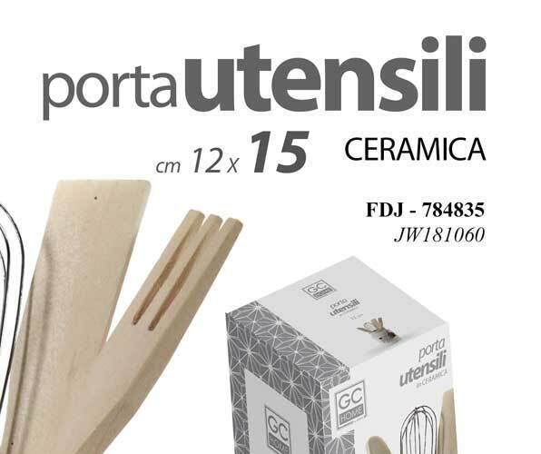 Porta Utensili Da Cucina In Ceramica Bianco Avorio - Design Elegante 11.5x11.5x14.7cm, Lavabile In Lavastoviglie - Foto 2