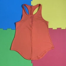 Zyia Active Women’s Medium M Orange Mesh Effortless Racerback Workout Tank Top