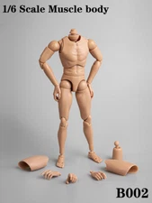 1/6 Male Figure Body Wide Shoulder Action Model B002 for 12inch Hot Toys Phicen