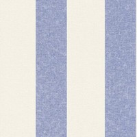 Rasch Vliestapete Florentine 448719 Blockstreifen Mittelblau Creme Textile Optik