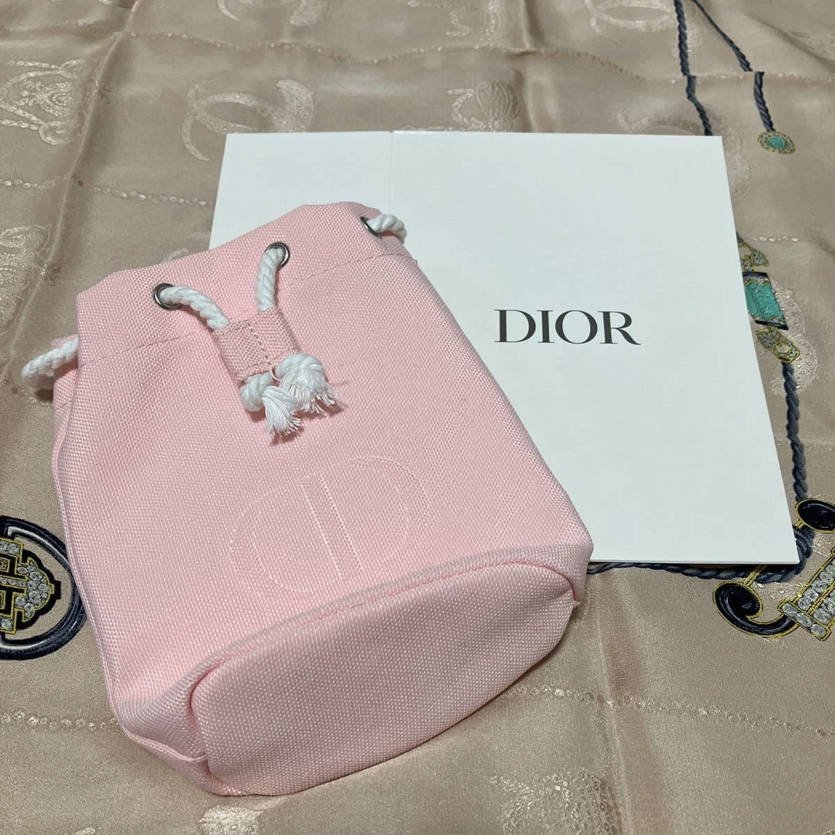 Cordon de dessin rose poche Christian Dior 17,5 x 15,5 x 6 cm nouveauté limitée neuf Japon