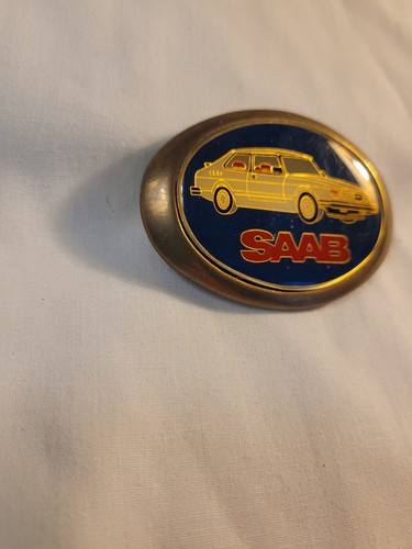 Vintage Saab brass belt buckle 2 1/5" x 3 1/4" Rare! - 第 4/6 張圖片