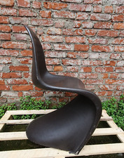 sedia design marrone per sala ufficio salotto casa bar forma di S Ergonomica