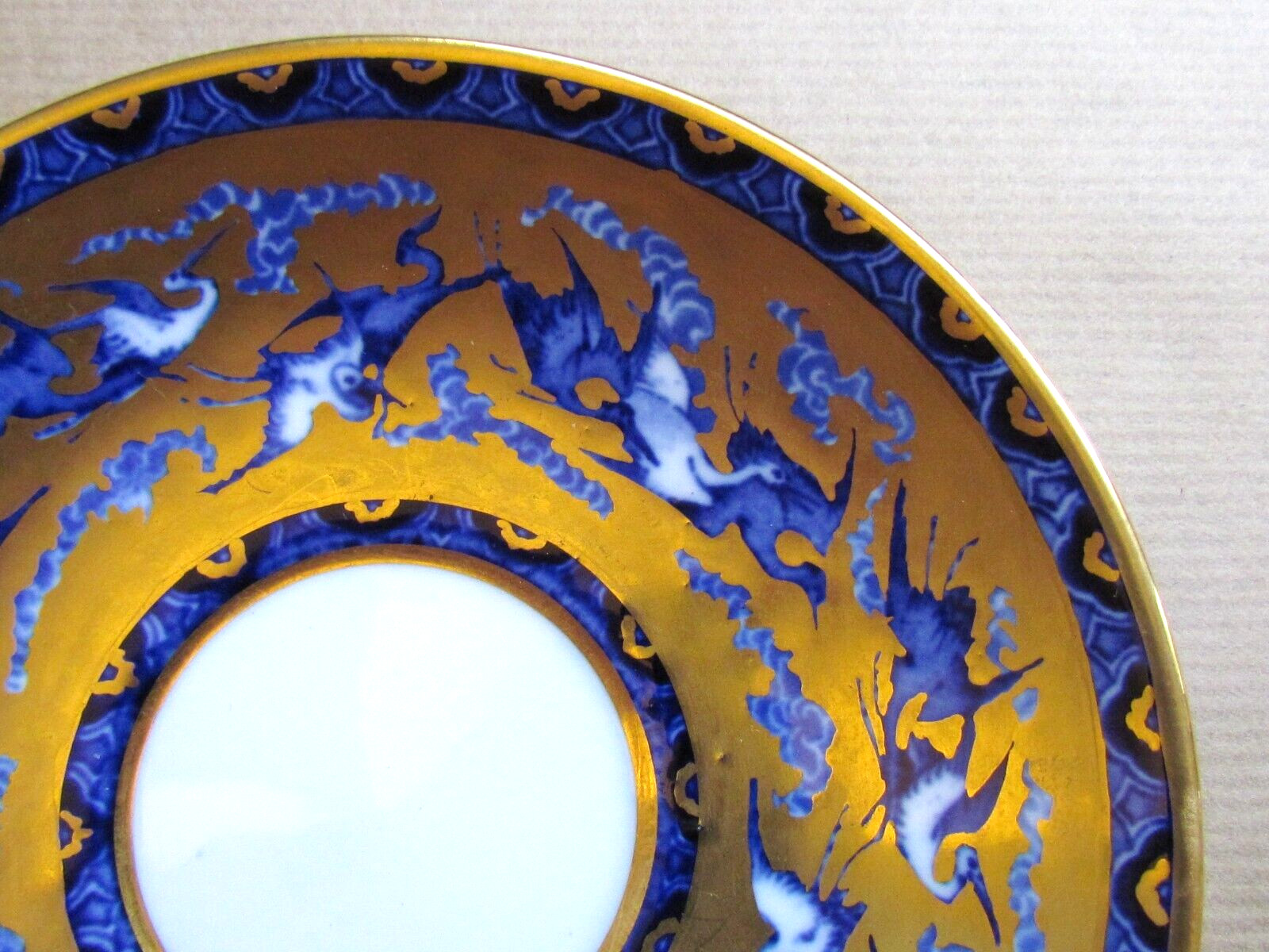 SHELLEY LATE FOLEY BLUE STORKS B194 MUSTER 53/4" TEE-UNTERTASSE UM 1914 (11670)