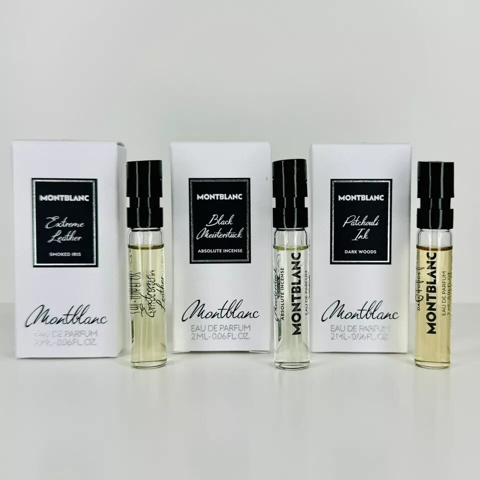 Montblanc THE EXCLUSIVE LINE COLLECTION Sample Spray Vial 12 X  Set Of 3 Packs