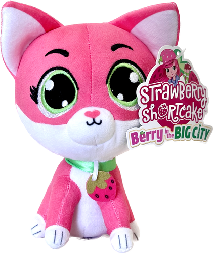Strawberry Shortcake Custard Cat Berry In The Big City 7" Plush Stuffed Doll NWT