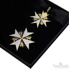 Knights Commander's Cross - Order of St. John Medals (Set of 2) with nice Case