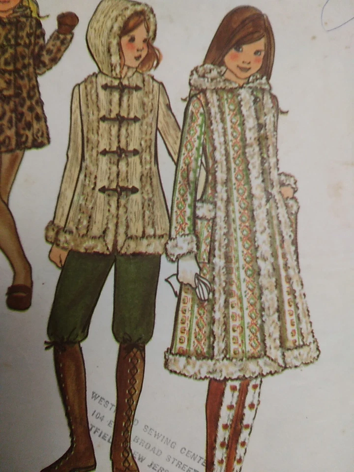 Abrigo Plumero Largo Con Capucha Niñas 4 Butterick 6365 Patrón de Costura De Colección Palanca Manta Foto 4 de 4