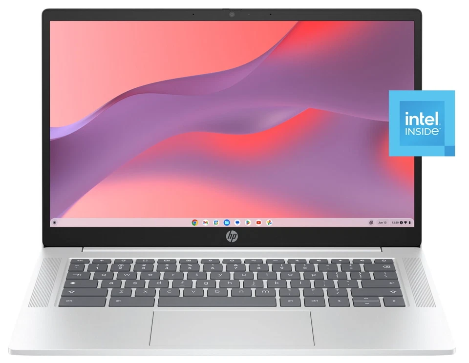 Novo HP Chromebook 14" HD Pentium Quad-Core N200 4GB 128GB UFS Webcam Chrome OS