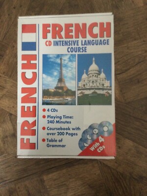 French Intensive Language Course 4 CD s & coursebook New & Sealed Free p&p.