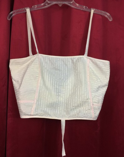 1920s 20s Flapper Garconne Bust Flattening Camisole Bra Cotton - Picture 5 of 6