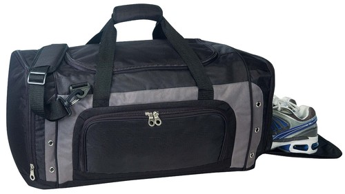 Deluxe Duffel Bag w Shoe Storage Compartment Versatile Use for Gym Travel Sports - Picture 2 of 4