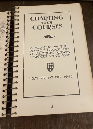 Charting Your Courses The Newport Cook Book St George's Church 1948 vintage - Picture 2 of 6