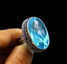 Swiss Topaz Ring 925 Sterling Silver Ring Handmade Gemstone Ring Women's Ring