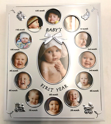 BABYS ERSTES JAHR FOTOALBUM MIT SEITEN IN MEHREREN GRÖßEN *S