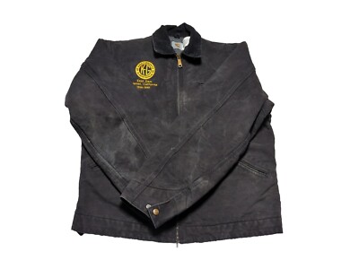 Vintage Carhartt J01 BLK Detroit Jacket Men's 44 Tall Black Vintage Carhartt J01 BLK Detroit Jacket Men's 44 Tall Black