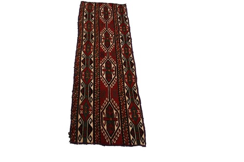 Antique Sumak Soumak Rug Rug Tribal Rust 2'x4' (41cmx117cm) C.1940 - Picture 5 of 8
