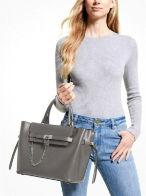 NWT MICHAEL KORS Hamilton Legacy Large Leather Belted Satchel in