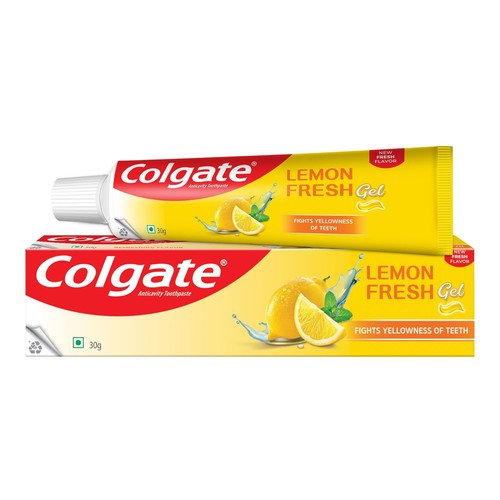 Colgate Lemon Fresh Gel Toothpaste, Fights Yellowness of Teeth (120gm) Pack of 1