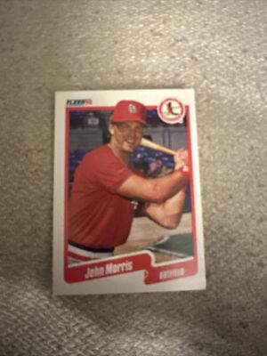 1990 Fleer Baseball Card John Morris St. Louis Cardinals #254