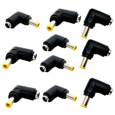 10x DC Power 5.5mm x 2.1mm Female To 5.0mm x 3.0mm Male Pin Right Angle Adapter
