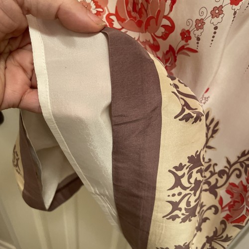 Neiman Marcus 100% Silk Charmeuse Ivory/Multi Floral Print A Line Dress Size 12 - Picture 8 of 16