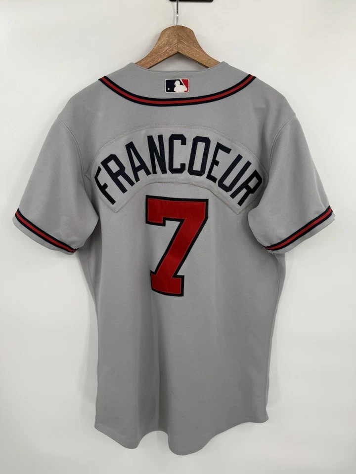 Camiseta Majestuosa Auténtica De Colección Atlanta Braves Jeff Francoeur Talla 40 Gris Foto 2 de 4