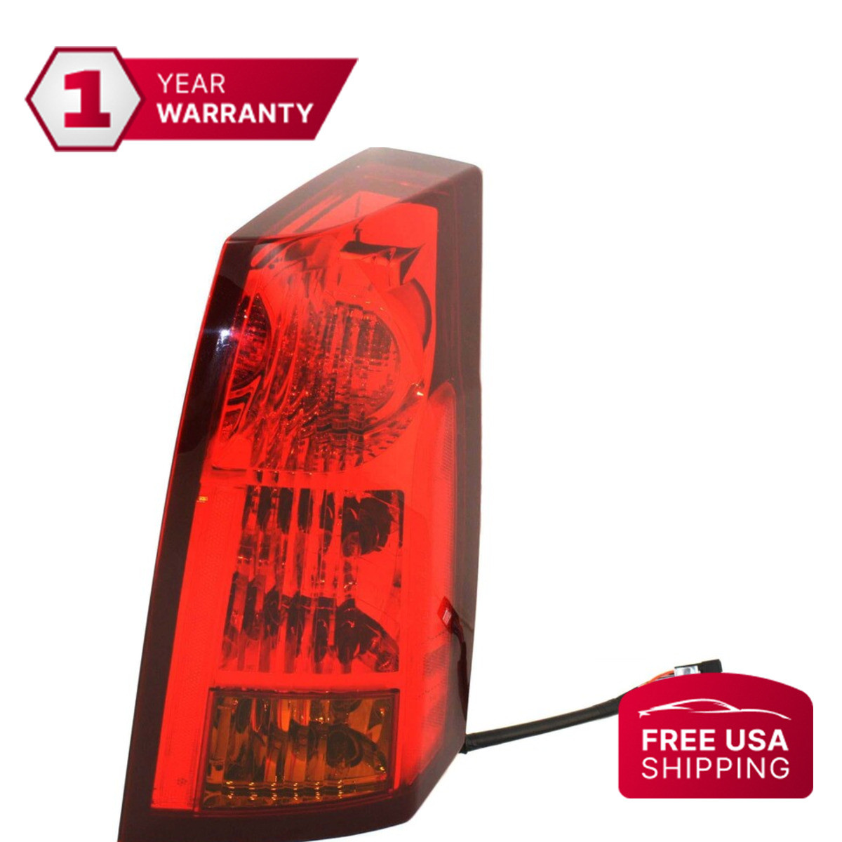 2004-2007 Cadillac CTS Base V Passenger Side Red Halogen Tail Light Lens