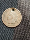 1888 INDEAN HEAD CENT "HOLLED" SEE PICS SELF GRADE