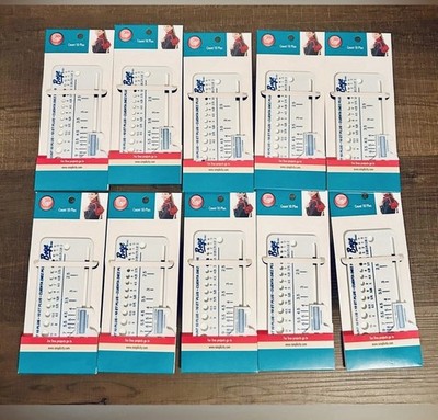 Set of 10 Boye Count 10 Plus Stitch Row Gauge Needle Check Knitting Crochet Tool