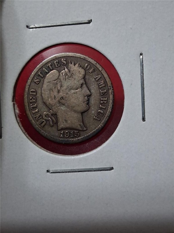 Bag of x1 1915-S CIRCULATED 90% SILVER BARBER DIME         #MF-4244