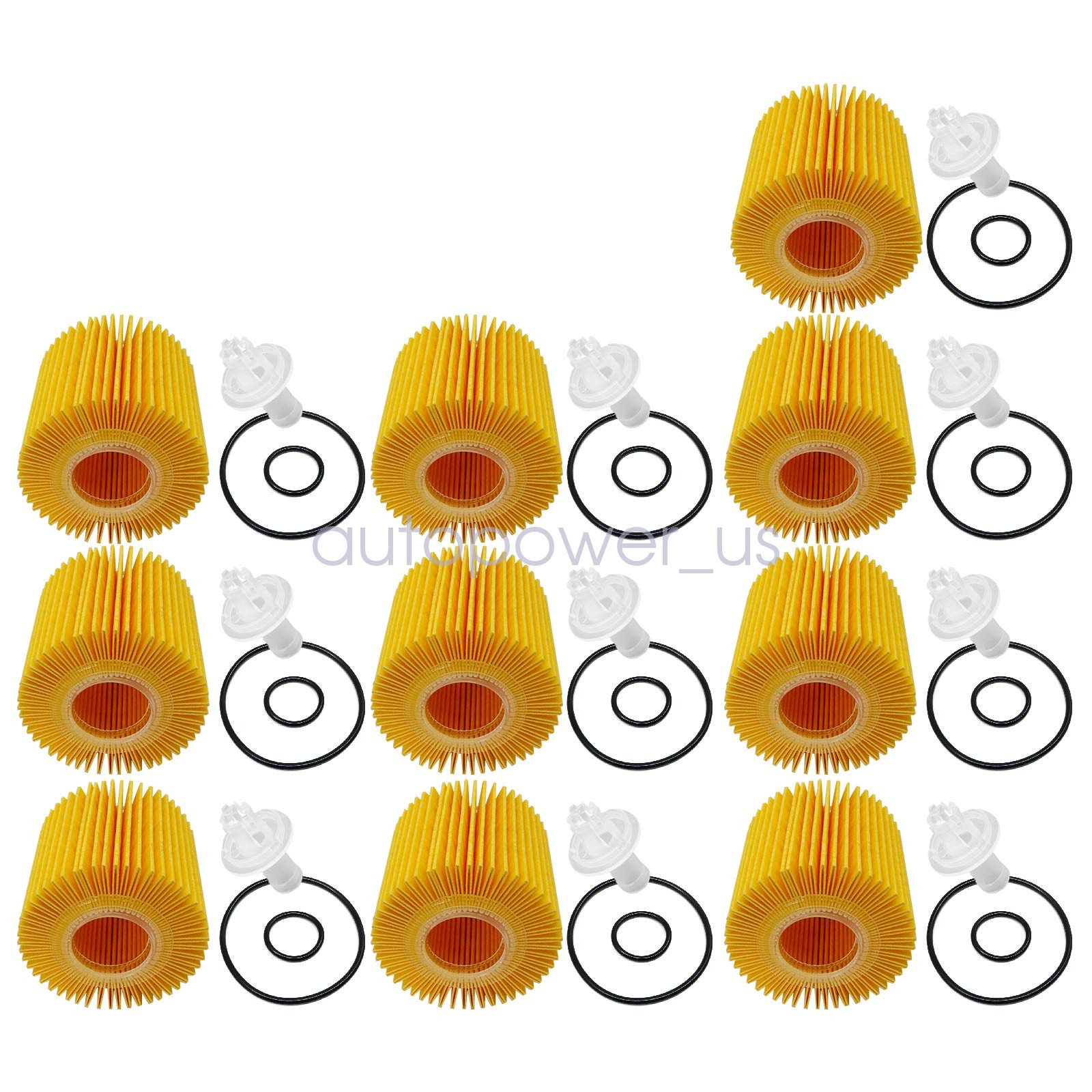10x Engine Oil Filter Kit for Toyota Camry Sienna Highlander RAV4 2.5L 2.7L 3.5L