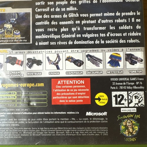 Metal Arms Glitch in the System Microsoft Xbox Sans Notice Pal FR Testé - Foto 6 di 10