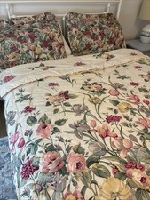 Vtg Spring-Maid Twin Comforter Set 2 Shams Floral Read