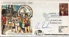 Ist London Marathon 1981 official cover signed by the late great Chris Brasher