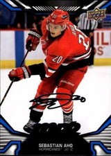 2022-23 Upper Deck MVP #42 Sebastian Aho Blue Script