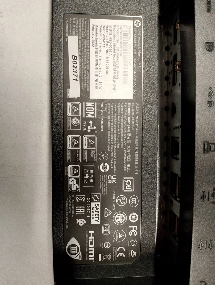 DEFEKT HP M34d 34-Zoll-Monitor QHD Ultra Wide 1440p - Bild 3 von 4