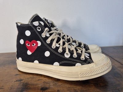 Converse x Comme des Garcons CDG Play Chuck 70 Polka Dot Sneaker Gr. UK 7