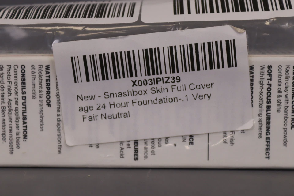 Smashbox Studio Skin Full Coverage 24 Hr Foundation -Very Fair / Neutral (0.1) - Image 4 of 4