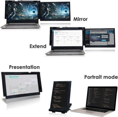 Teamgee 13,3" Portable Monitor für Laptop Full HD IPS Bildschirm Erweiterung - 第 3/7 張圖片
