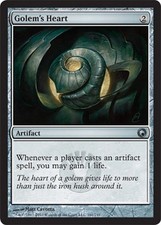 MTG NM Scars of Mirrodin Golem's Heart - Foil