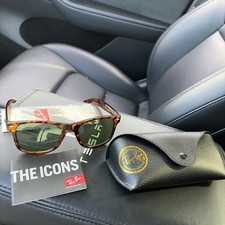 Ray-Ban RB2140 Wayfarer Sunglasses Unisex Black Frame 56mm Dark Lens UV NEW--