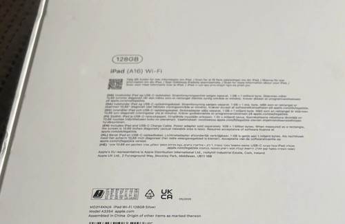 Apple iPad A16 11th Generation 2025 - Wi-Fi 128GB Silver 11" Tablet - Afbeelding 2 van 2