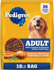 Pedigree Adult Dry Dog Food, Complete Nutrition, Roasted Chicken  Vegetable Fla