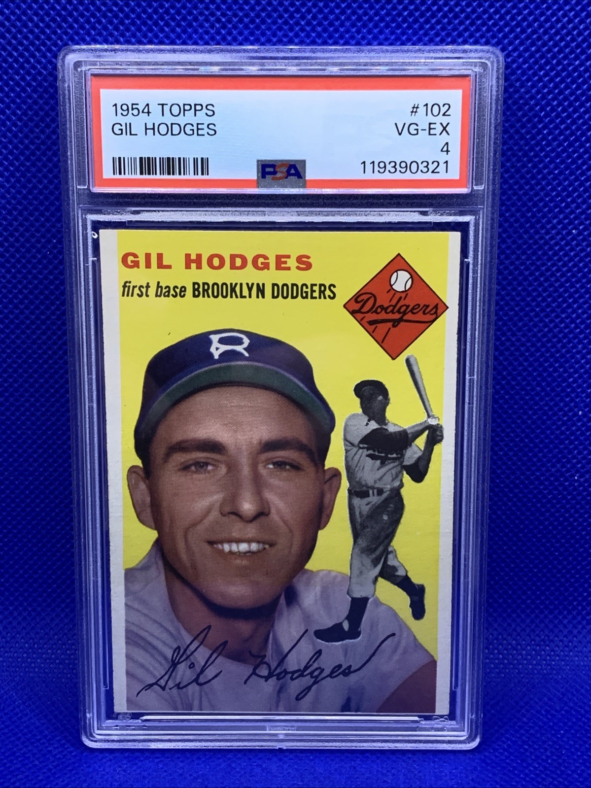1954 Topps Gil Hodges Dodgers #102 PSA 4 Just Graded